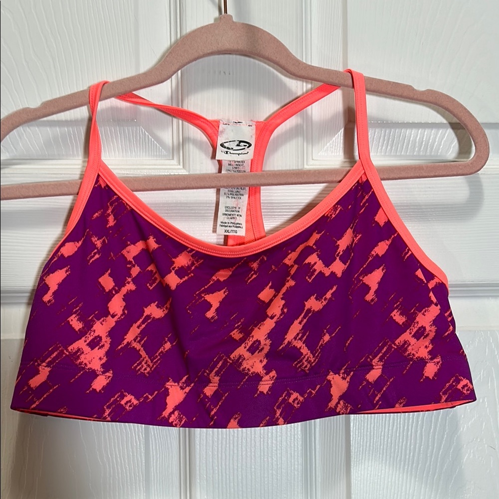 Champion reversible Purple and Orange Sports Bra XXL